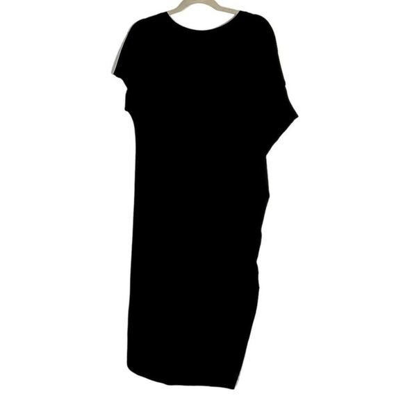 Athleta Draped Crew Dress in black, size medium, 93% Modal, 7% Spandex - Picture 8 of 15